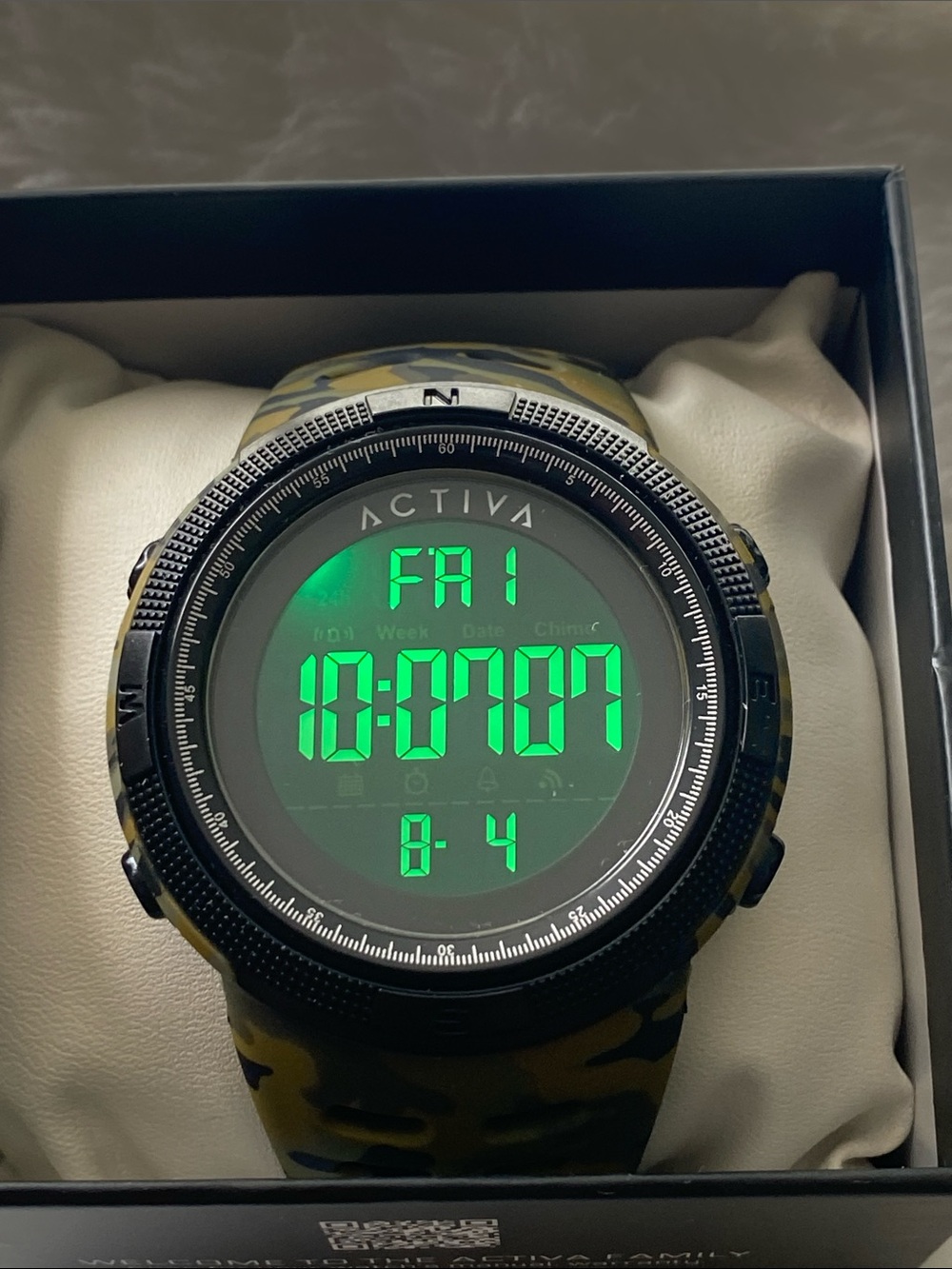 Invicta-Ativa Digital Camo Sport Watch - Black and Green